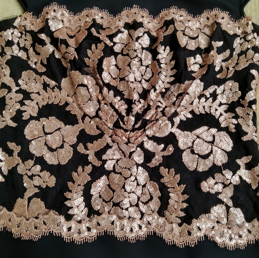 Tadashi Shoji Neoprene and Paillette Lace Dress Size 12 - Picture 12 of 12
